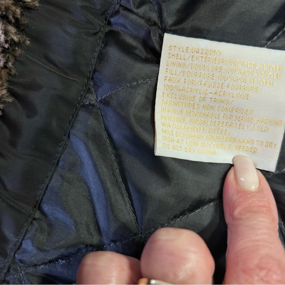 Laundry by Shelli Segal Los Angeles Black Hooded Parka Jacket Winter Coat.  XS - Picture 10 of 13